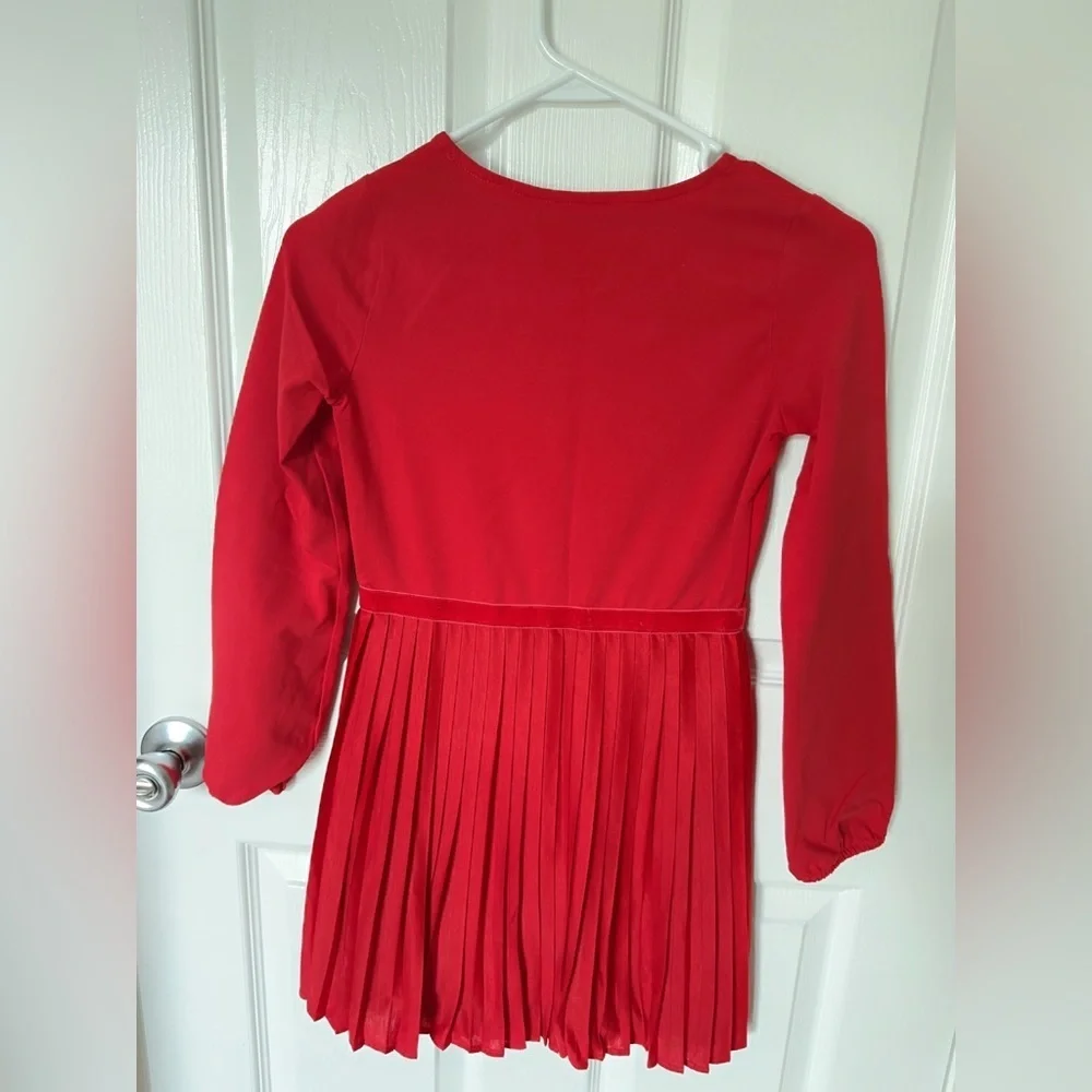 Polo by Ralph Lauren Red A-Line Dress with Bishop Sleeves